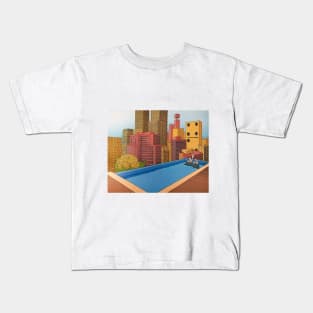 raccoons on the roof Kids T-Shirt